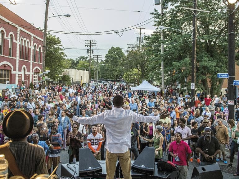 a performance at the CMA's transformer station